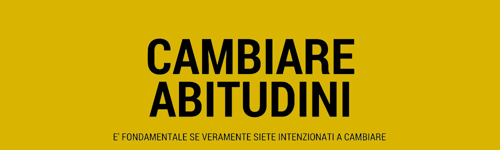 cambiare abitudini
